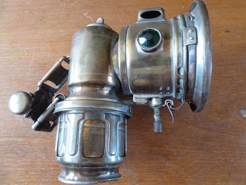 Antique carbide bicycle lamp - carbide,