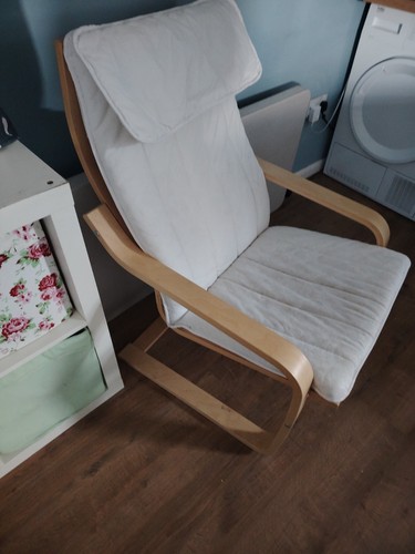 Ikea poang chair with cream - ikea,