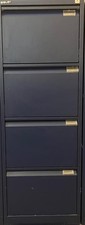  filing cabinet  bisley 4 drawer+ hanging. Blue. Excellent condition.3 available