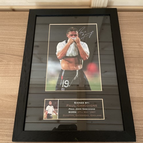 Paul gascoigne signed - gascoigne, framed