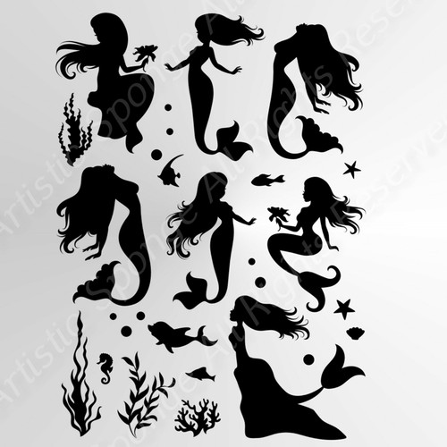 Set ocean mermaids mermaid - set,