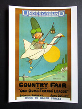 Postcard Mabel Lucie Attwell London Underground Country Fair Our Dumb Friends