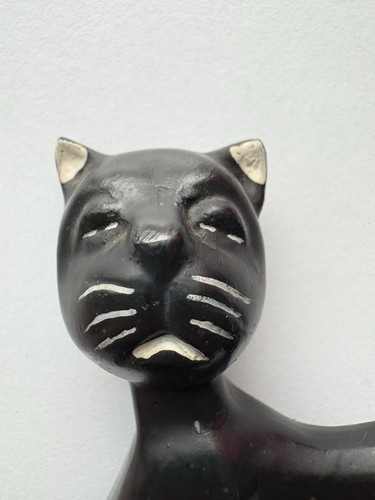 Duron chalkware black cat - black,