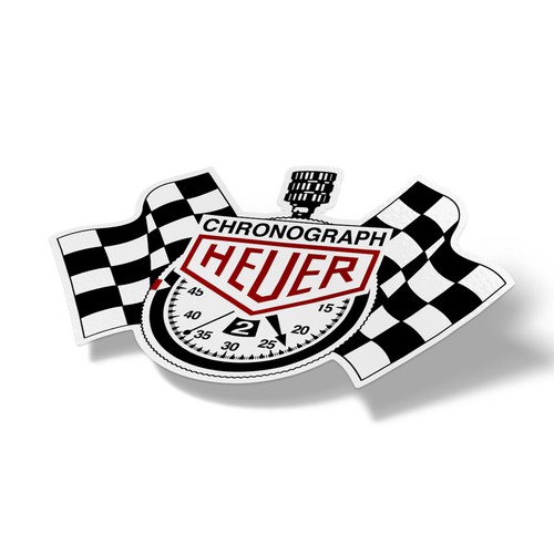 Chronograph heuer clock - chronograph, flags