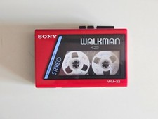 Red Sony Walkman WM-22 Cassette Player fully Working 