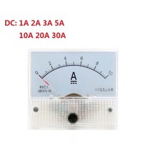 50uA-30A DC Ammeter 5V-300V DC/AC Voltmeter 85C1/85L1 Analog Panel Meter 65x56mm