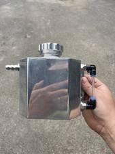 Universal 1L Aluminum Car Radiator Coolant Expansion Alloy Tank 1 Litre 1000ml