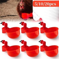 10 Automatic Chicken Water Cup Waterer Poultry Drinking Bowl Feeder Drinker Tool