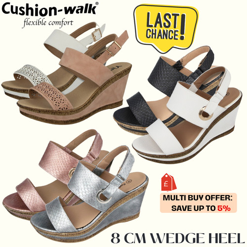 Ladies cushion walk wedge - ladies,