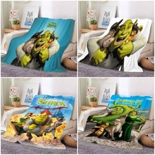 Shrek Monster Cartoon Flannel Blanket Soft Sofa Rug Bedspread Nap Kids Blanket