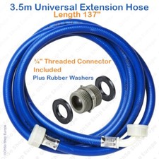 Washing Machine 3.5m Extension Blue Cold Water Inlet Hose Pipe Extra Long