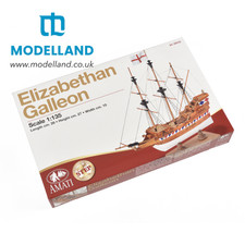 Amati Elizabethan Galleon 1:135 First Step Wooden Ship Model Kit A600.02