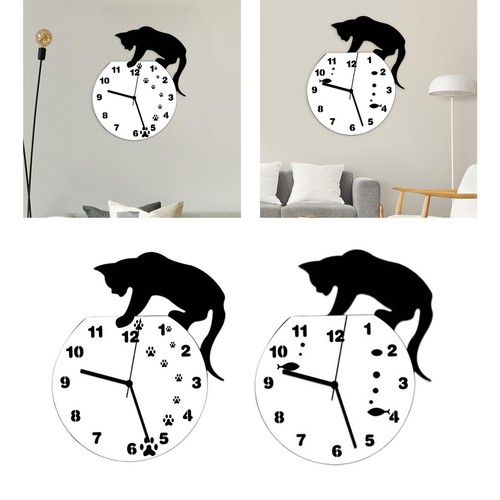 Cat wall clock home - home, decor