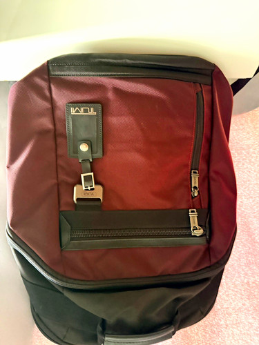 Tumi nylon backpack burgundy - backpack, &