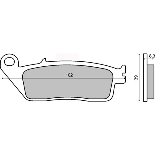 Brake pad set - honda, 750