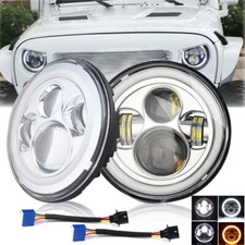PAIR 7" INCH LED HEADLIGHTS E