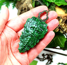 Green man pendant, hand made