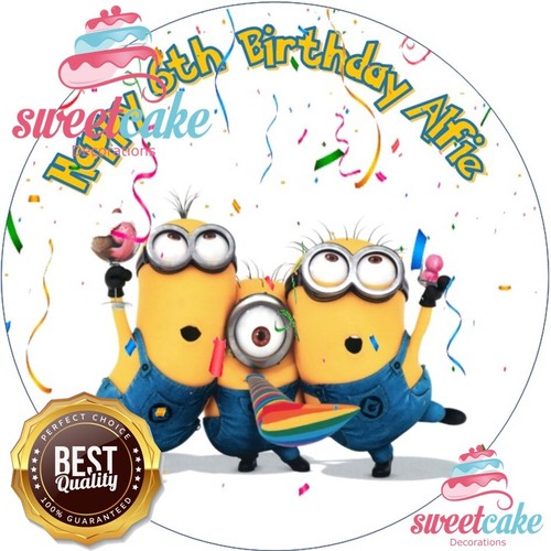 Minions cake topper - cake,