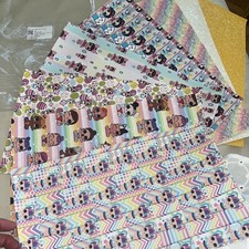 8 X Based On Lol Doll Faux Leather Sheets Pack Craft Bundle Bow Making