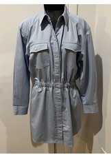 Zara light blue shirt dress