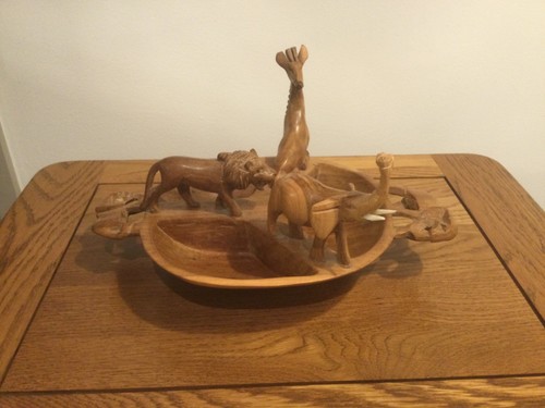 African hand carved elephant - african,