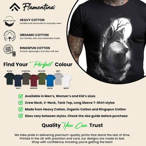 Night wolf mens tshirt - night,
