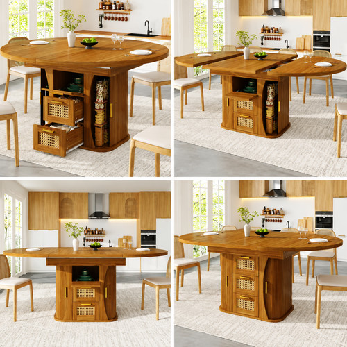 Extendable dining table with - table,