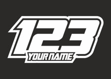 Dirt Bike Stickers 3x Custom Racing Numbers Decal / Stickers Motocross Decals MX