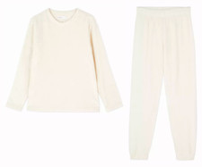 Ladies Ivory Fleece Pyjamas