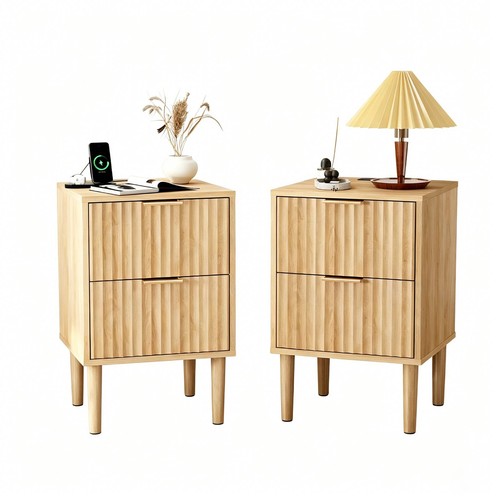 Set oak bedside tables - 2,