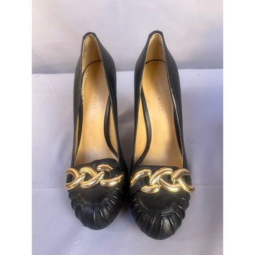 Nine west black leather pumps - west,