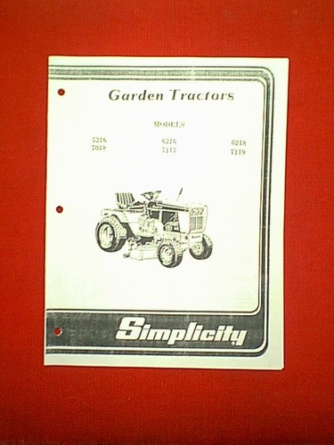 Simplicity garden tractor - simplicity,