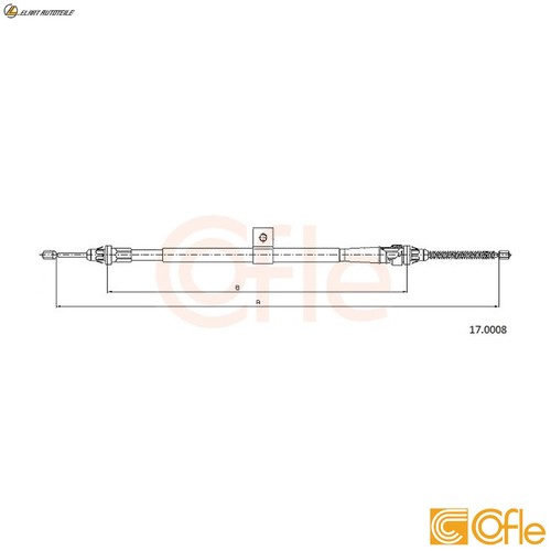 Parking brake cable 0008 - parking,
