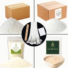 Premium Soy Wax, Paraffin & Sand Wax – Easy Melt Candle Making Wax – Clean Burn