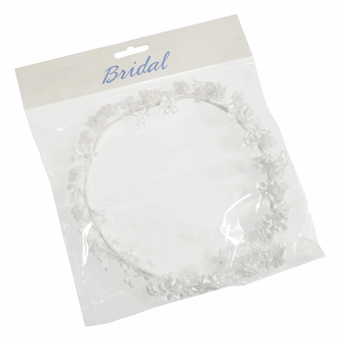 Boho white ribbon flower - boho,