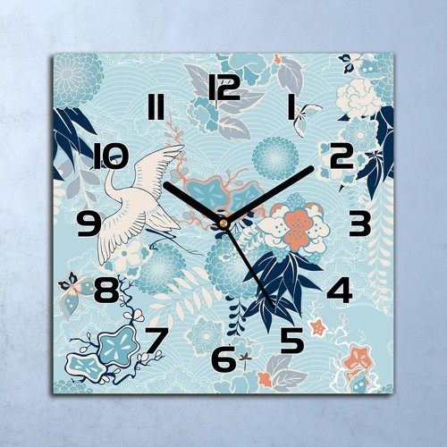 Glass wall clock - glass,