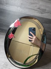 Free standing stained glass Rennie Mackintosh/ Tiffany Style mirror