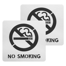 2 Pcs No Smoking Stickers for