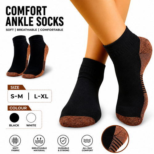 Copper compression ankle socks - copper,