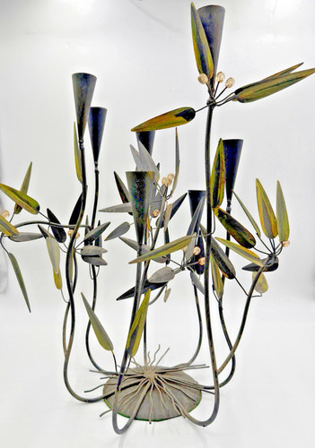 Metal candelabra calla lily - candelabra,