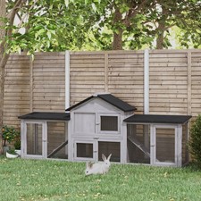 83" Wooden Rabbit Hutch House