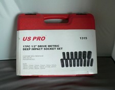 US PRO Deep Impact Metric Socket Set 10mm to 32 mm  Cr-Mo  1/2 Inch Drive