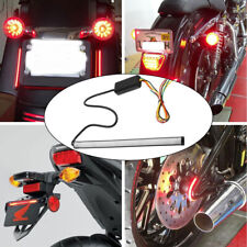 LED Motorcycle Light Strip Rear Tail Brake Turn Signal Bar License Plate Lamp UK