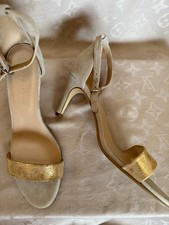 Jacques Vert Elegant Suede Leather Sandals Shoes UK 6 EUR 39