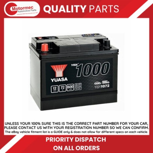 Yuasa ybx1072 12v 72ah - 12v,
