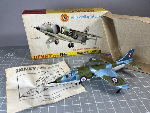 Dinky 722 hawker harrier - dinky, no