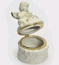 SEI Ceramic Angel Trinket Box