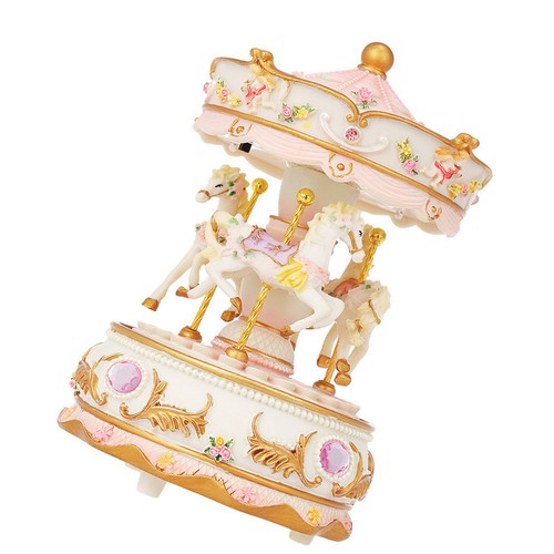 Mini carousel music box with - carousel,