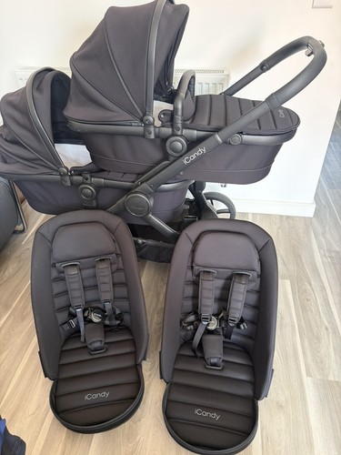 Icandy peach double pram - 7,