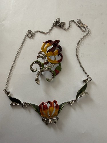 Vintage necklace brooch - necklace, &